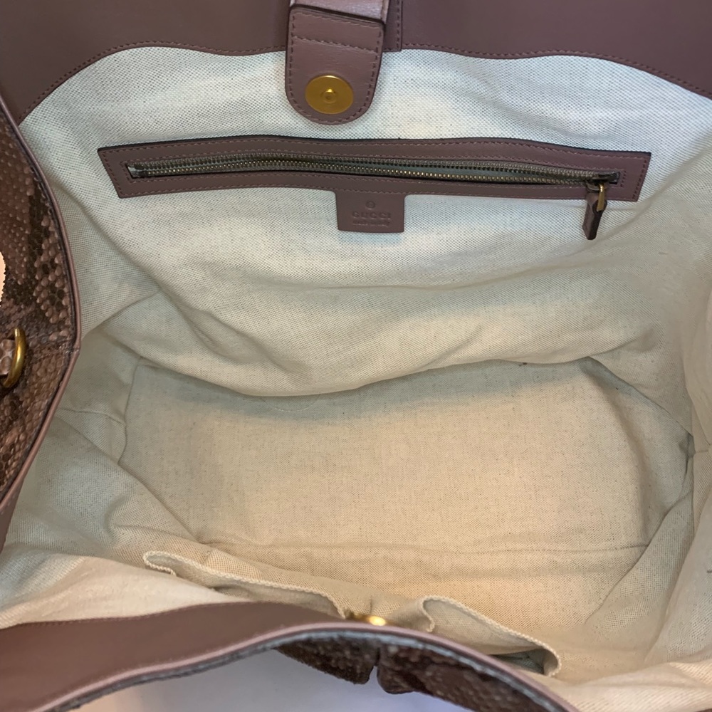 Gucci Python Soft Icon Horse Bit Tote *Rare* - image 3